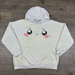 Lankybox Ghosty Hoodie Adult Large White Yellow Pink Youtube Merch Music